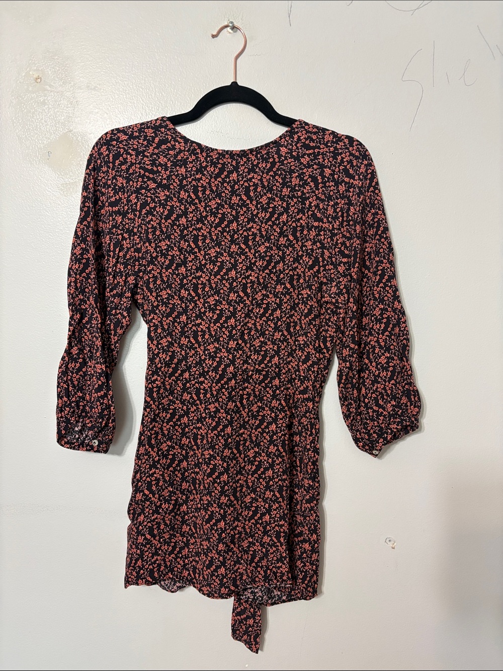 FREE PEOPLE Clara Floral Mini Tunic Dress Large L - Picture 5 of 5